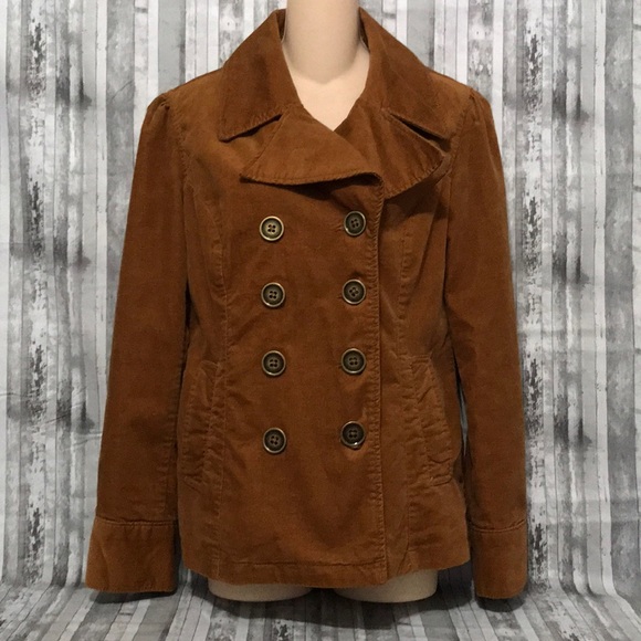 Mossimo brown pea coat size M - Picture 2 of 8